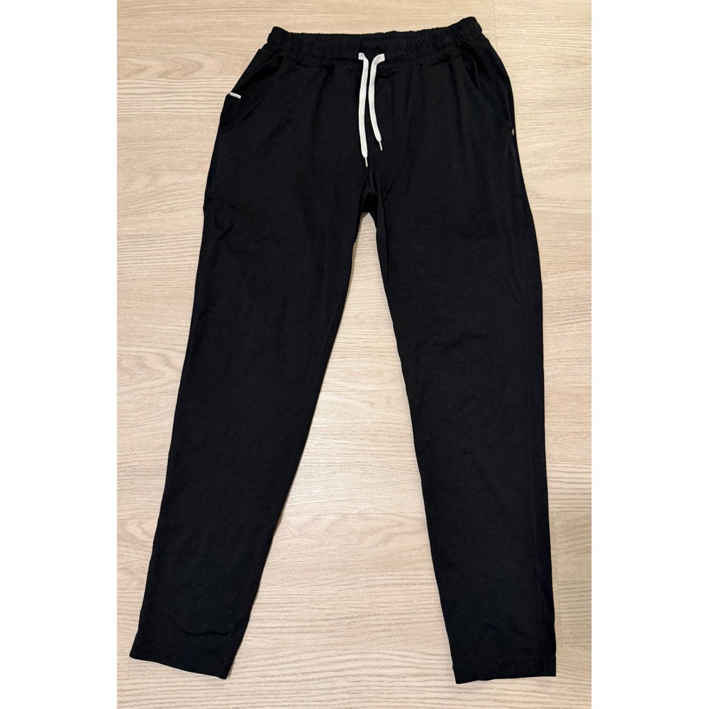 Vuori Ponto Performance Jogger Pants Men M Black Athleisure Lounge Travel